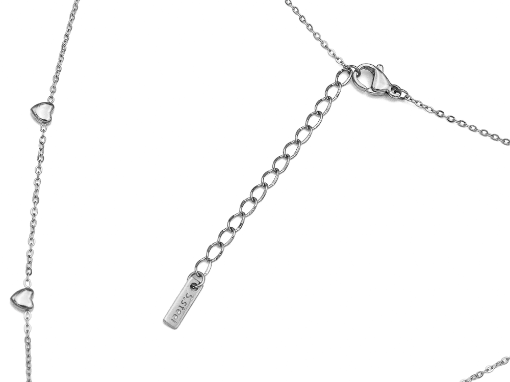 Колье Сердечки, сталь