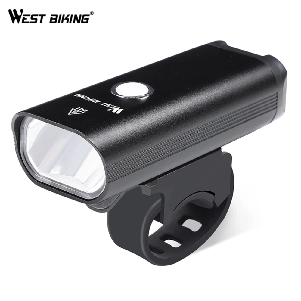 Фонарь велосипедный, передний West Biking YP0701257 (аккум. 1800 mAh, 3 режима,USB)