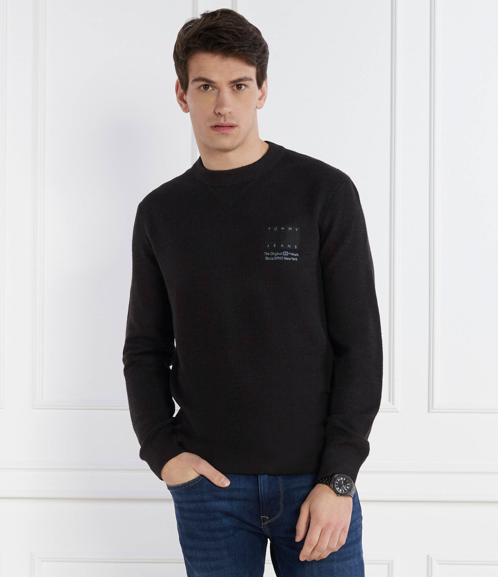 Свитер TJM REG STRCT TONAL FLAG Tommy Jeans - черный(DM0DM18456)