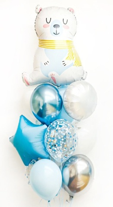 Букет шаров "Полярный мишка"