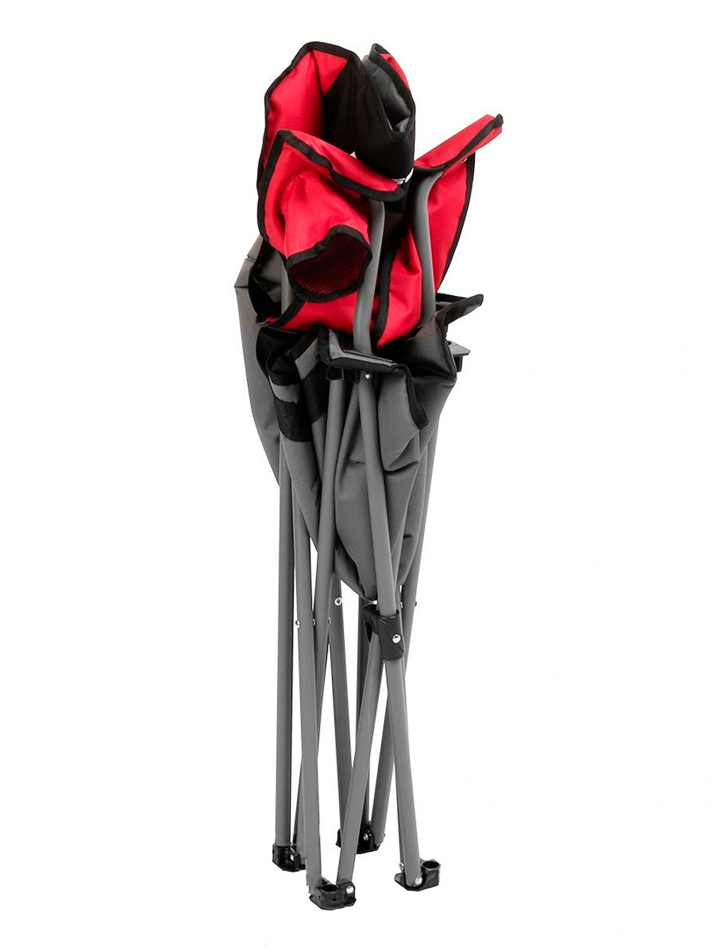 Кресло складное Nisus серый/красный/черный (N-244-GRD-1)