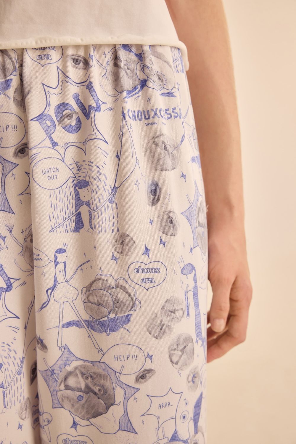 Брюки с принтом (Guilty Pleasure), белые