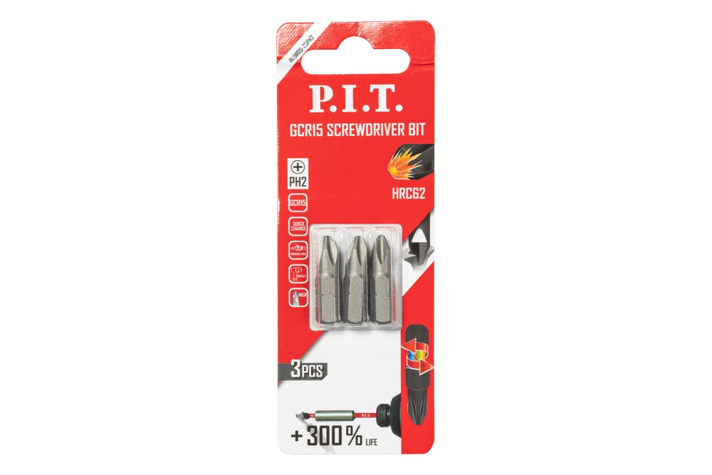 Бита PIT GSR15 PH2x25 мм 2 шт в уп. (ASDR05-25PH2)