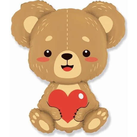 Фигура 33/84см Плюшевый Мишка с Сердцем