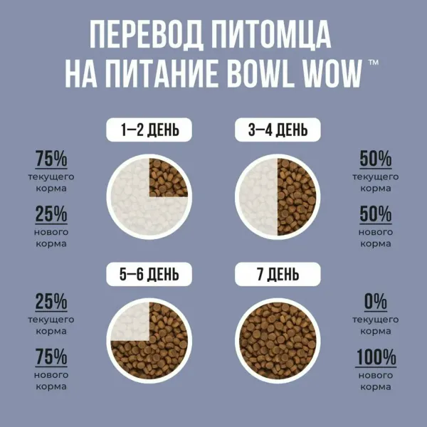 Сухой корм BOWL WOW для котят с курицей и черникой