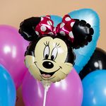 Шар с клапаном (15''/38 см) Мини-фигура, Минни Маус, 1 шт.