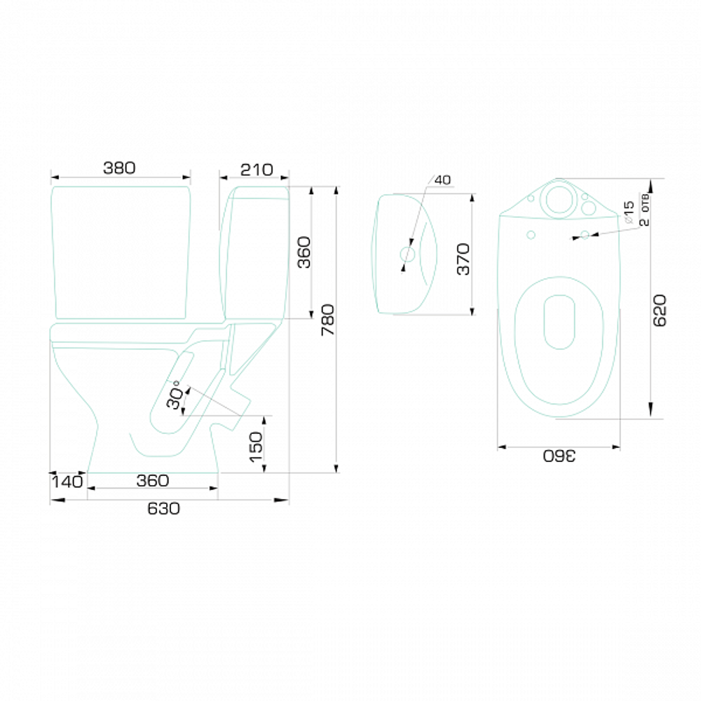 УНИТАЗ КОМПАКТ СИГМА HOME DE LUXE C 1 УРОВНЕВОЙ АРМАТУРОЙ,СИДЕНЬЕМ И БОЛТАМИ КРЕПЛЕНИЯ