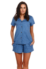 Пижама из органического хлопкового полотна (Размер: XL) (Цвет: синий)