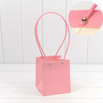 Пакет подарочный 15х13х13см Ваза для цветов (Зеленый)