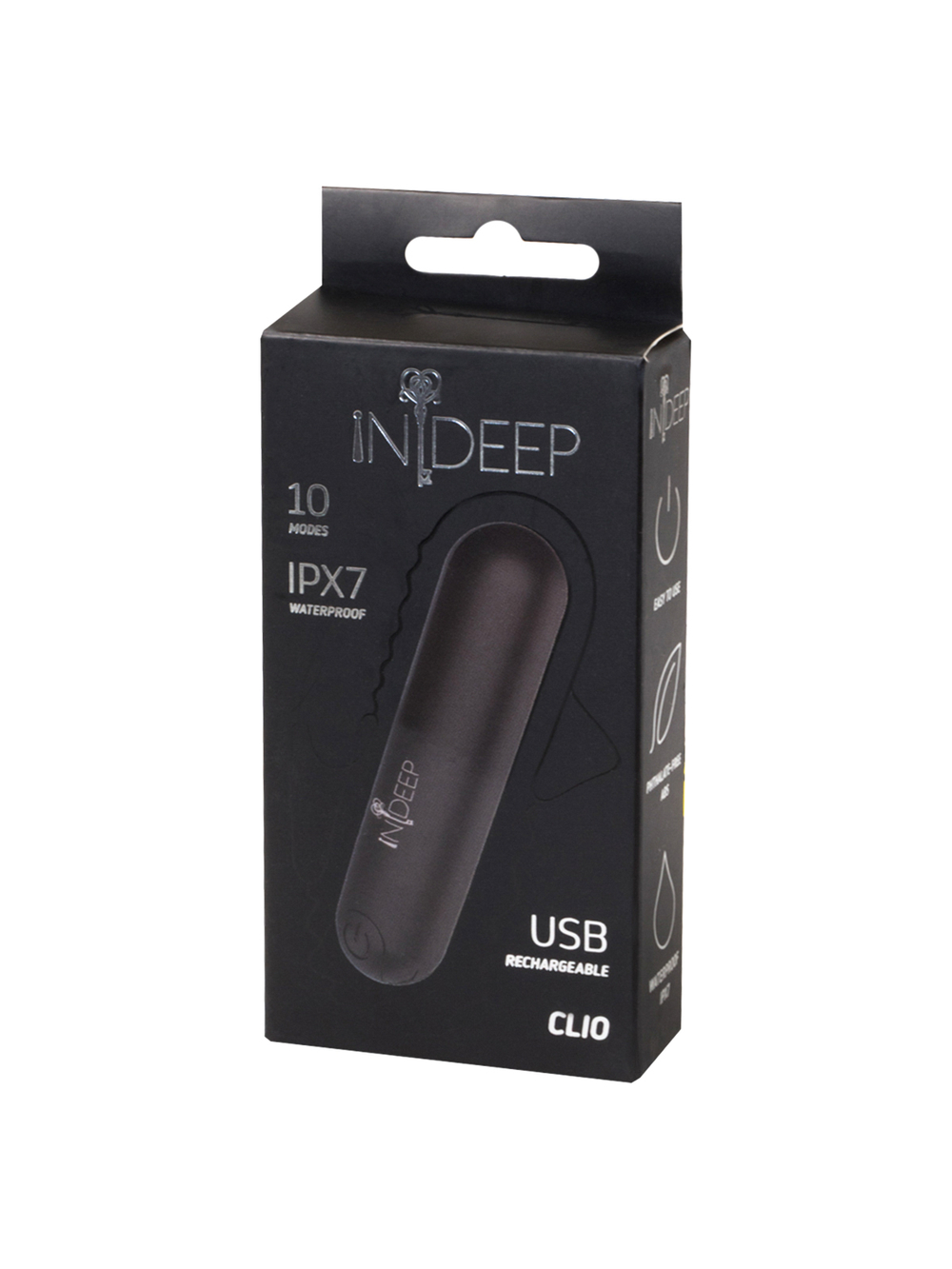 Перезаряжаемая вибропуля Indeep Clio Black 7705-03indeep