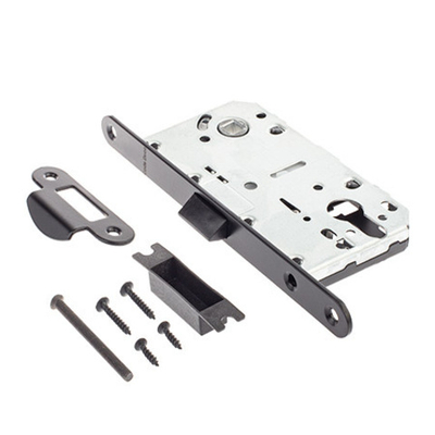 Замок с пластиковой защелкой Code Deco 5300-Р-BLM под цилиндр матовый черный