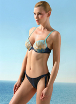 Раздельный купальник из ткани с блеском Noto (Размер: B/L) (Цвет: разноцветный)