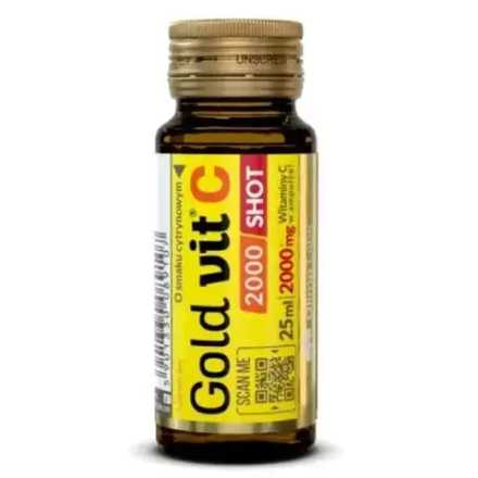Gold Vit C 2000 Shot - стеклянная ампула, со вкусом лимона, 25 мл