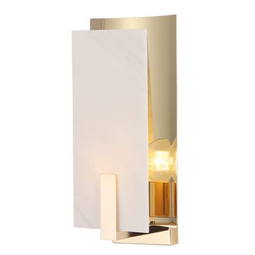 Бра 1*E14 DELUXE AP1 золотой/белый мрамор Crystal Lux