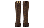 LOUIS VUITTON Cow Leather Knee high Boots Women"s Brown