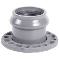 Патрубок ХЕМКОР раструбный с металлическим фланцем 110х100 мм