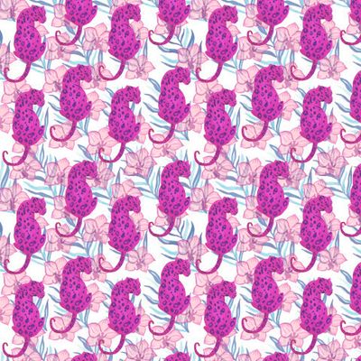 Бесшовный принт тропический