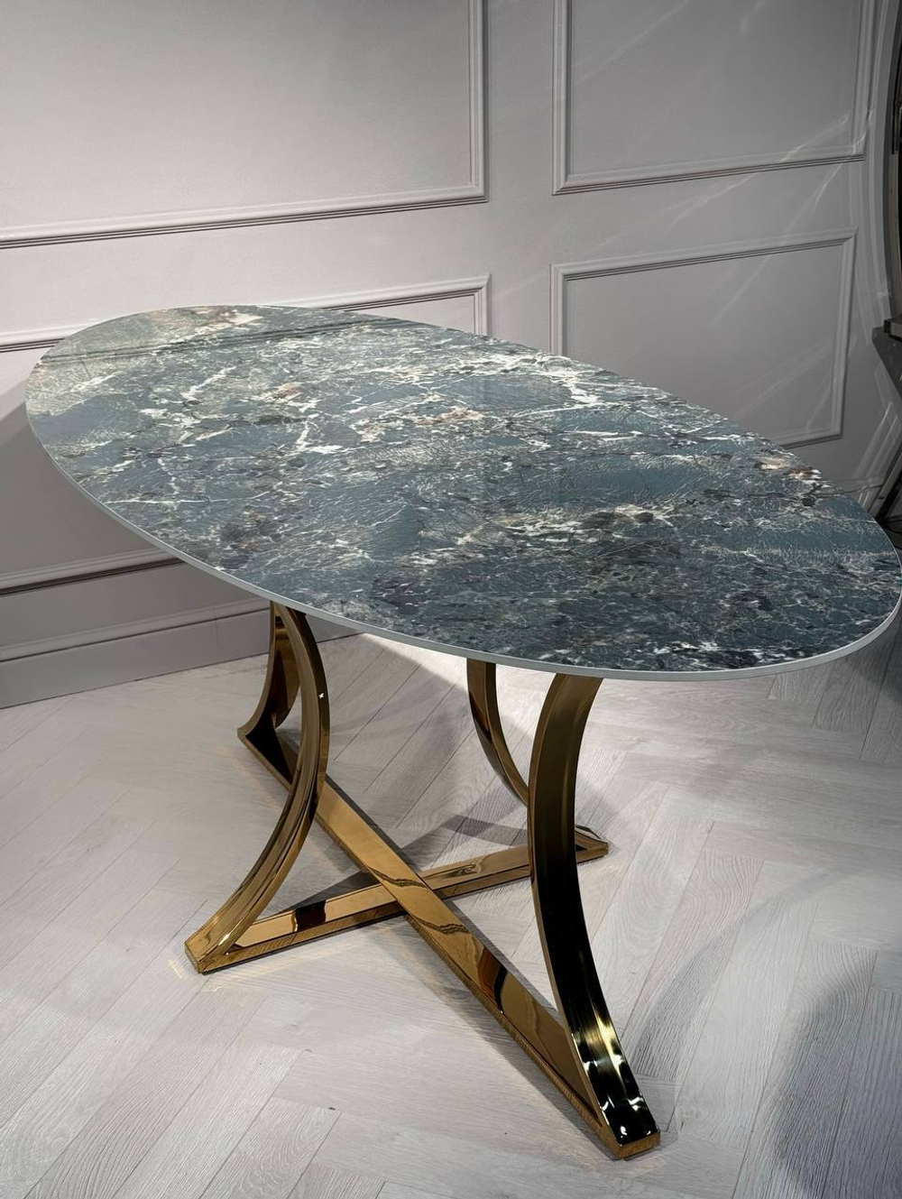 Стол обеденный Ist Casa Тренди, 180х90х75 см, малахитовый мрамор