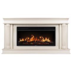 Каминокомплект: Очаг Electrolux EFP/P-3620LS, портал Olympia 42/40/36, сл. кость с зол. патиной