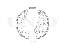 Колодки тормозные бараб. задние UNIO BRP-10058