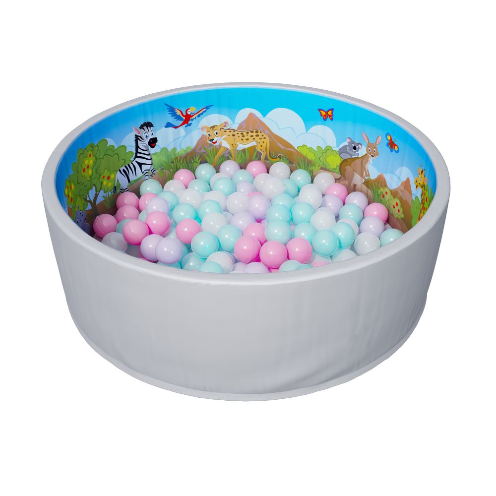 Сухой бассейн Romana Мир внутри "Сафари", 150 шариков (Розовый микс)