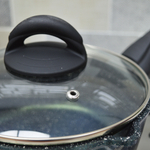 Ковш 1,5л Сияние Green со стеклянной крышкой, кш1811Gr