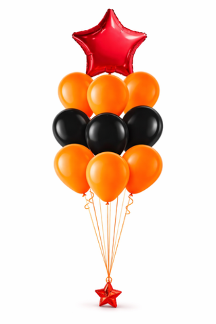 Букет_1 "9мая" из 10 шаров на грузике