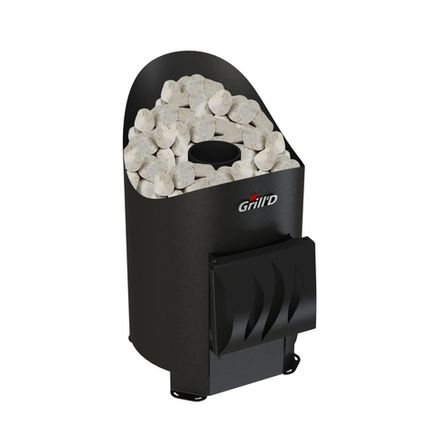 Дровяная банная печь Grill'D Aurora Mini Short (дверца без стекла)