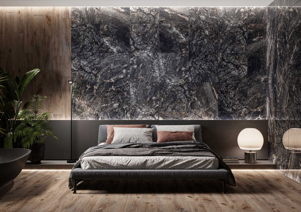 Керамогранит Onlygres Marble MOG501 60x120 см 2.16 м² полированный цвет серо-черный