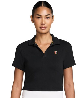 Женское теннисное поло Nike Court Heritage - black