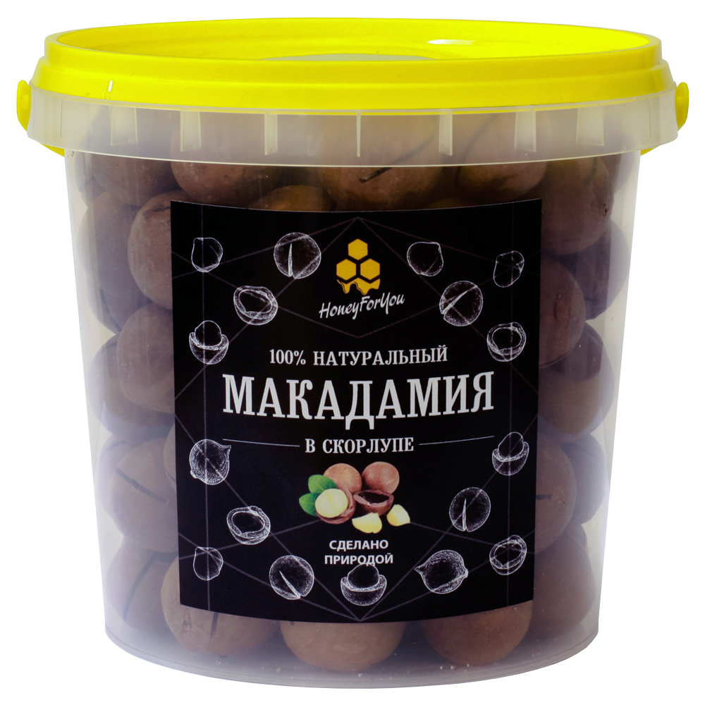 Макадамия в скорлупе HoneyForYou, 550 грамм