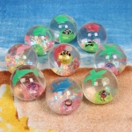 Мяч 6,5 см «Подводный мир» (попрыгун с водой и подсветкой) СТИКЕР НА ВЛОЖЕНИЕ