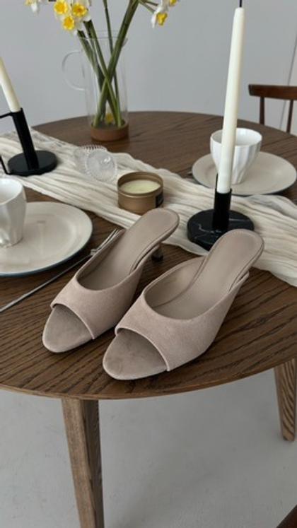 Мюли из натуральной замши