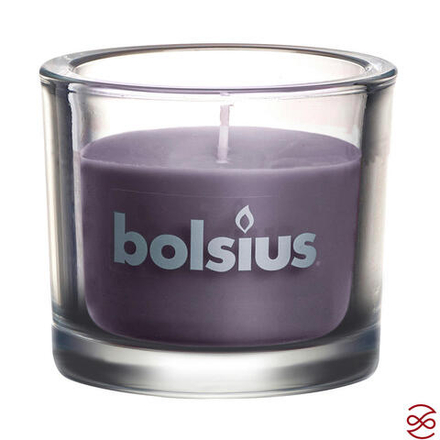 Свеча в стекле Bolsius Classic 80/92 темно-серая - время горения 29 часов