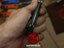 Нож Benchmade 535 Алюминий Frag A+++ - зеленая рук., сатин клинок RK/Н57