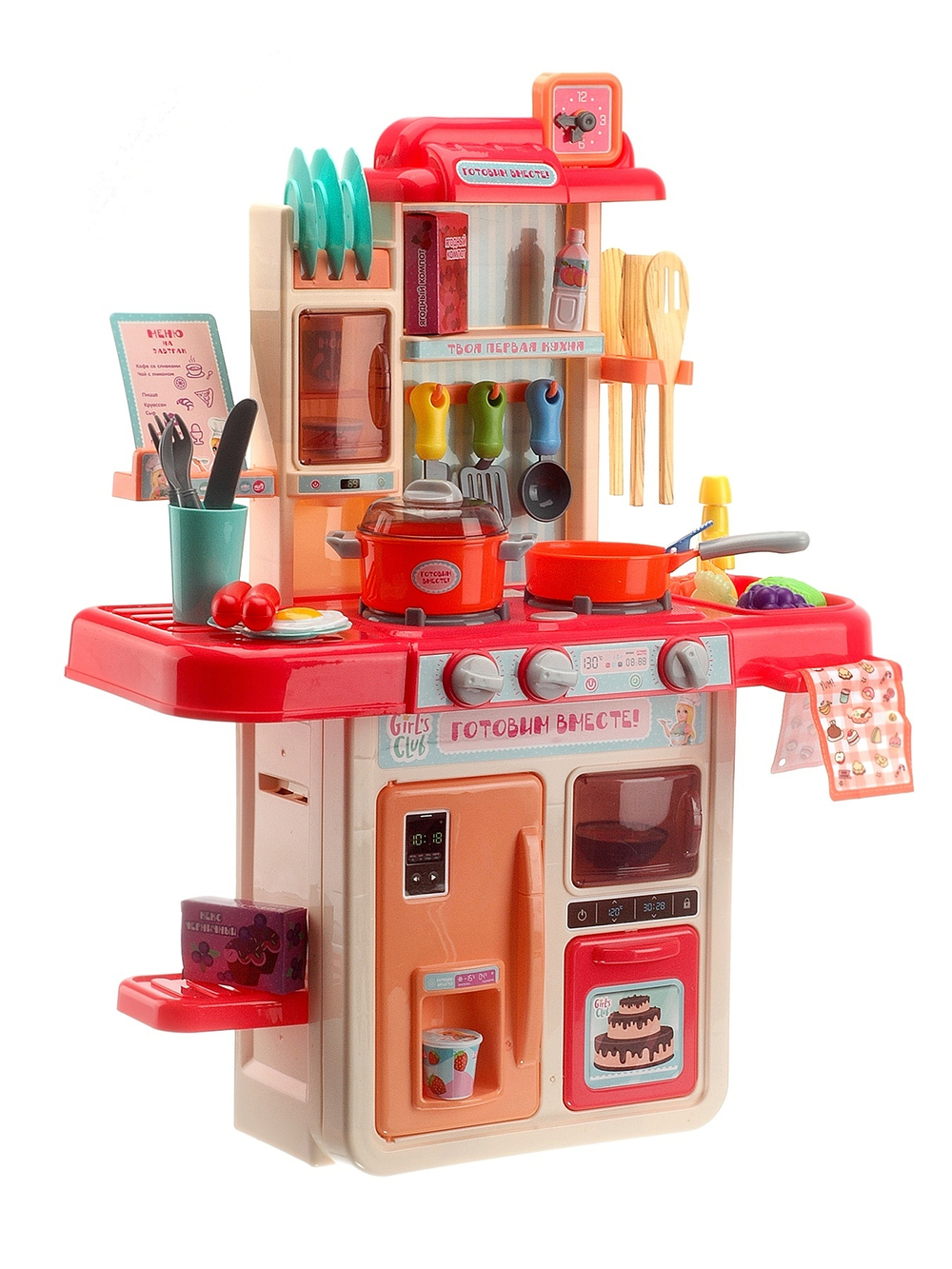 107427/Набор "Кухня Girl's club", настоящая вода, пар, свет и звук эффекты, дверь открывается, проду
