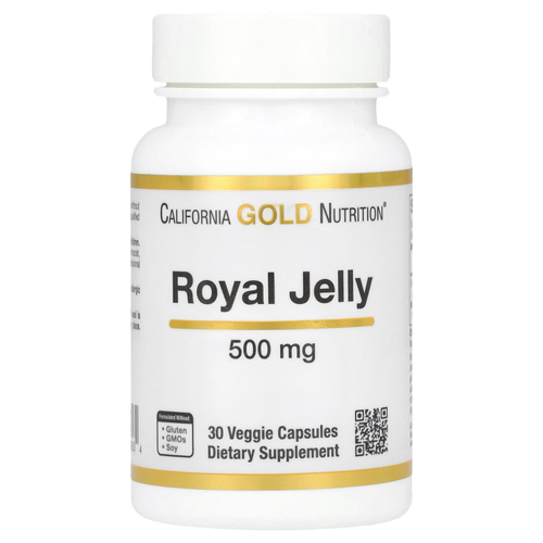 California Gold Nutrition, маточное молочко, 500 мг, 30 растительных капсул