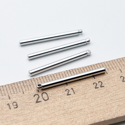 Подвеска Палочка, цвет серебро (родий), размер 25*2 мм, цена за 1 шт