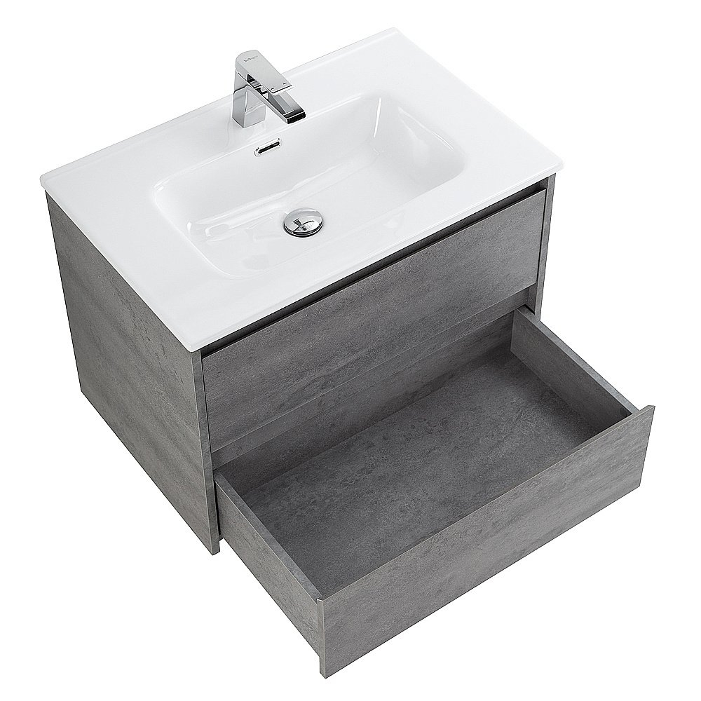 Тумба с раковиной BelBagno KRAFT 70 2C-SO/BB700ETL Cemento Grigio
