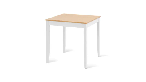 Кухонный стол  -  аналог IKEA /ЛЫМ/ ИКЕА, 74x74см, белый/светло-коричневый