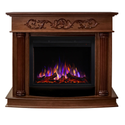 Электрокамин RealFlame Milano NT орех с очагом Saphir 25,5