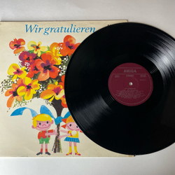 Винтажная виниловая пластинка LP Сборник Немецкой Эстрады Wir Gratulieren Мы Поздравляем (ГДР 1973)