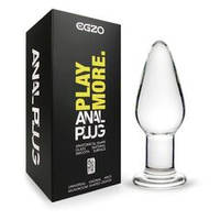 Прозрачный анальный плаг из стекла - 10,5 см.