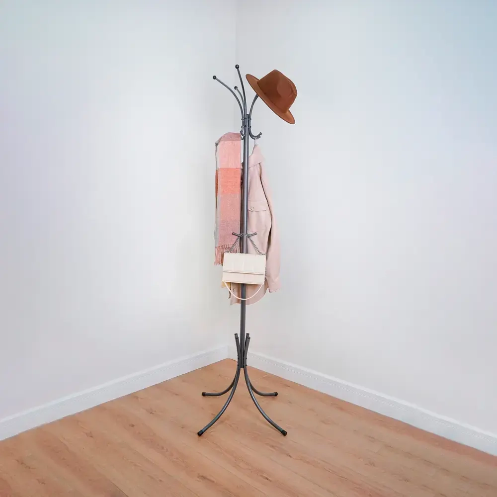 Вешалка напольная «Корона», 63×63×182 см, разборная, Графит