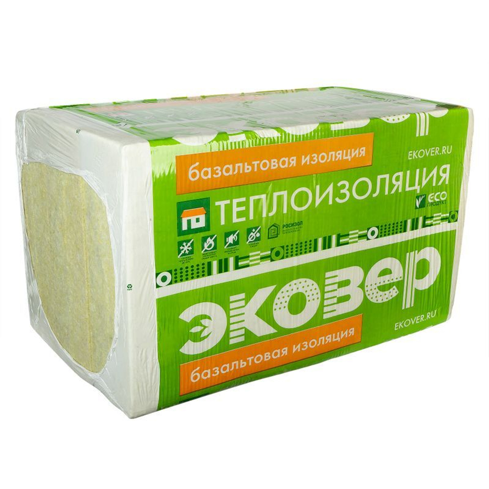 Утеплитель 1000x600x50мм Эковер Стандарт 50кгм³ 7,2м²