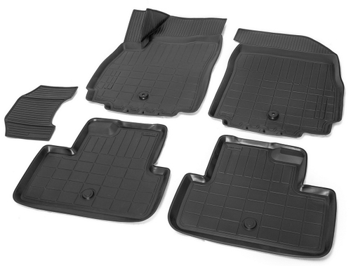 Коврики в салон автомобиля Rival для Chevrolet Orlando компактвэн 2011-2015, полиуретан, с крепежом, 5 частей, 11005001