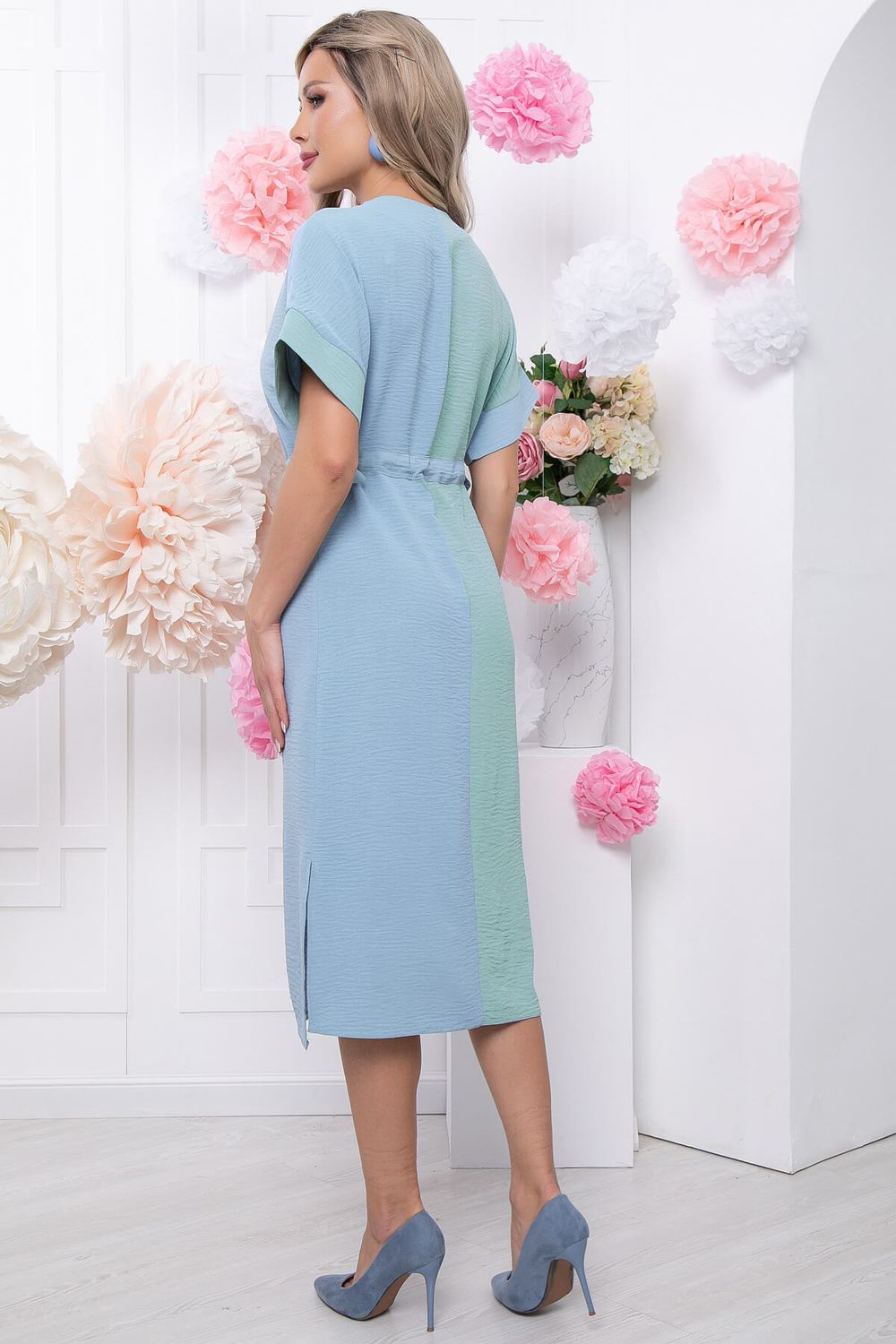 Платье "Фестия" (фисташка/голубой) П5756 LT Collection