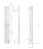 Полотенцесушитель электрический с/т Comfysan Альто (Alto) EC-3 120/12, золото, гальваника