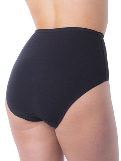 Женские трусы-макси из нежнейшего перфорированного хлопка (Размер: 58) (Цвет: черный)