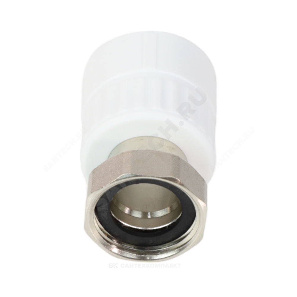 Муфта PP-R комбинированная белая Дн 25х3/4" с накидной гайкой VALFEX 10139025
